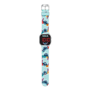 Disney stitch led horloge turkoois