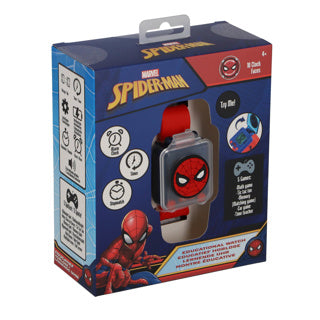 Spiderman speel en leer horloge rood zwart