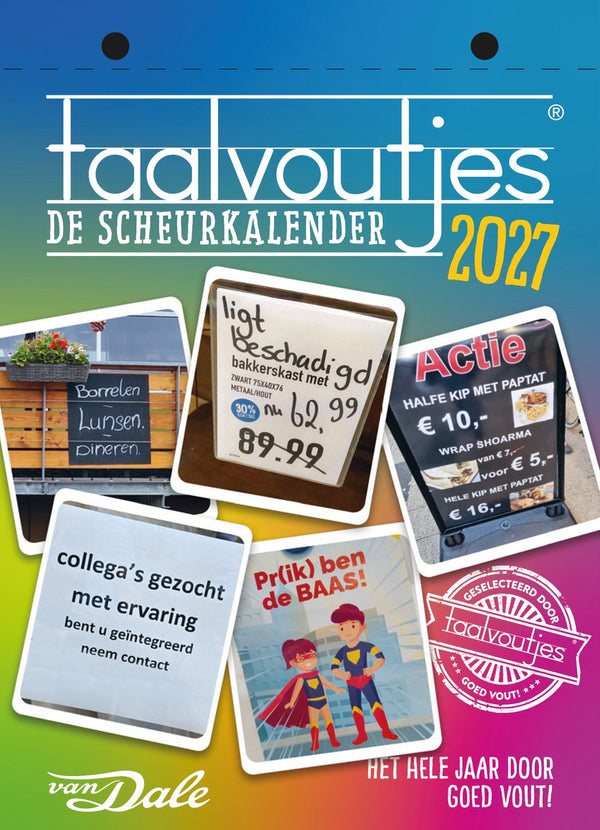 Kalenderwinkel taalvoutjes scheurkalender 2027