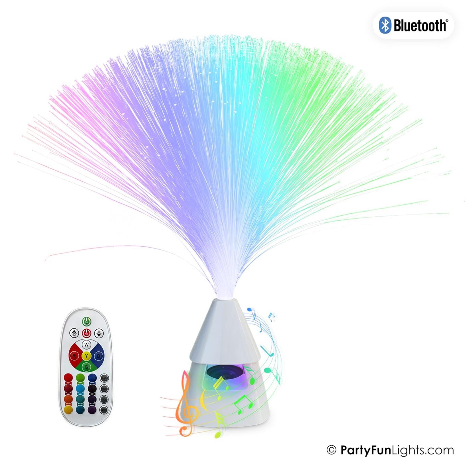 Partyfun lights bluetooth luidspreker fiber optic