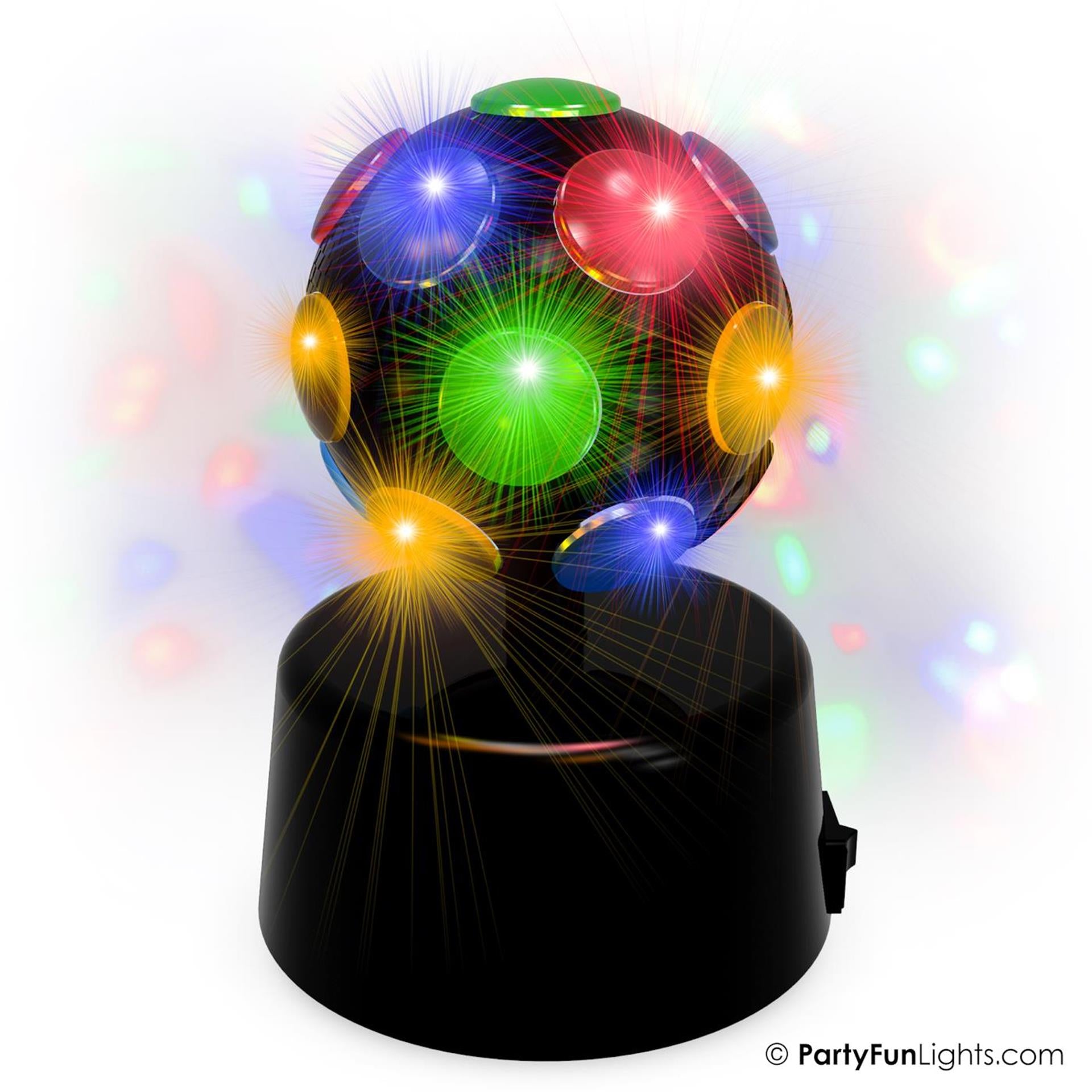 Partyfun lights partyfunlights - discolamp - multi-color party light - werkt op batterijen - werkt op usb - roterend