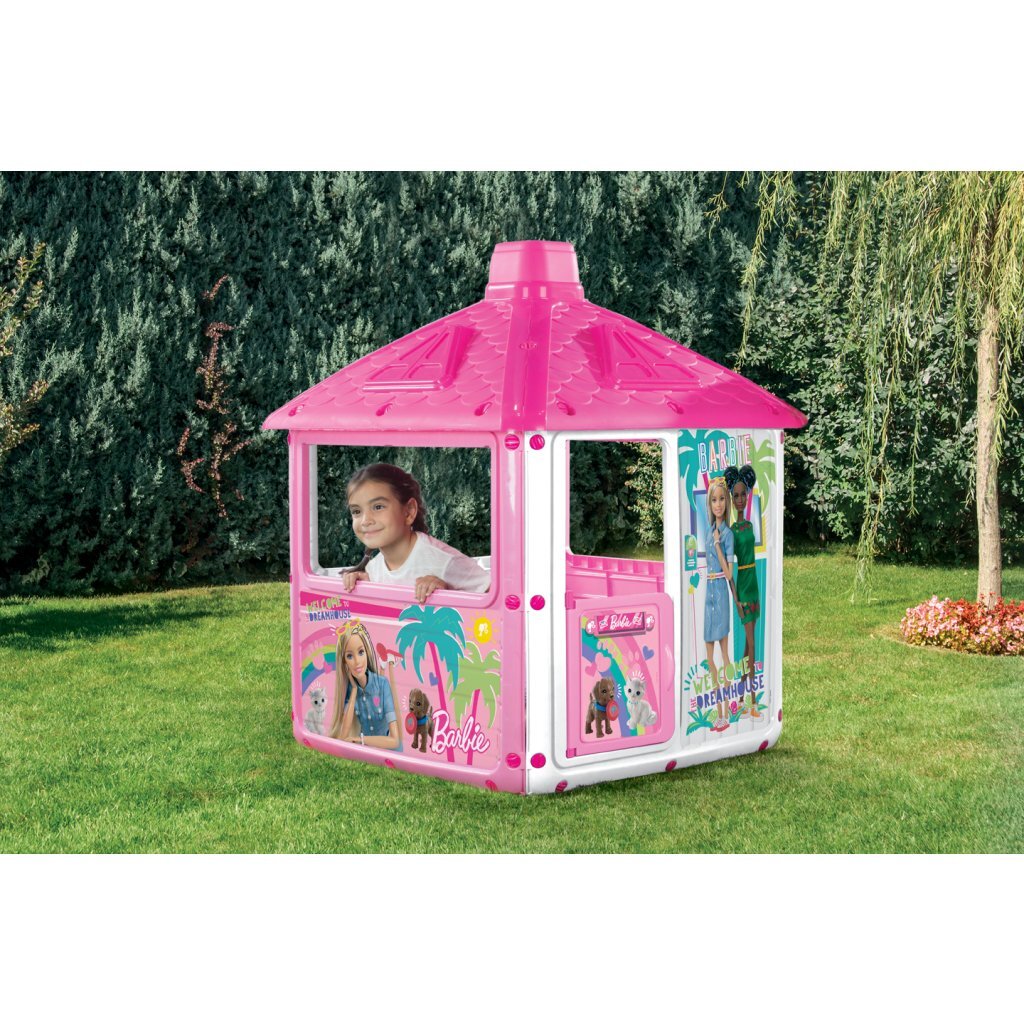 Barbie stads speelhuis 132x104x104 cm roze wit
