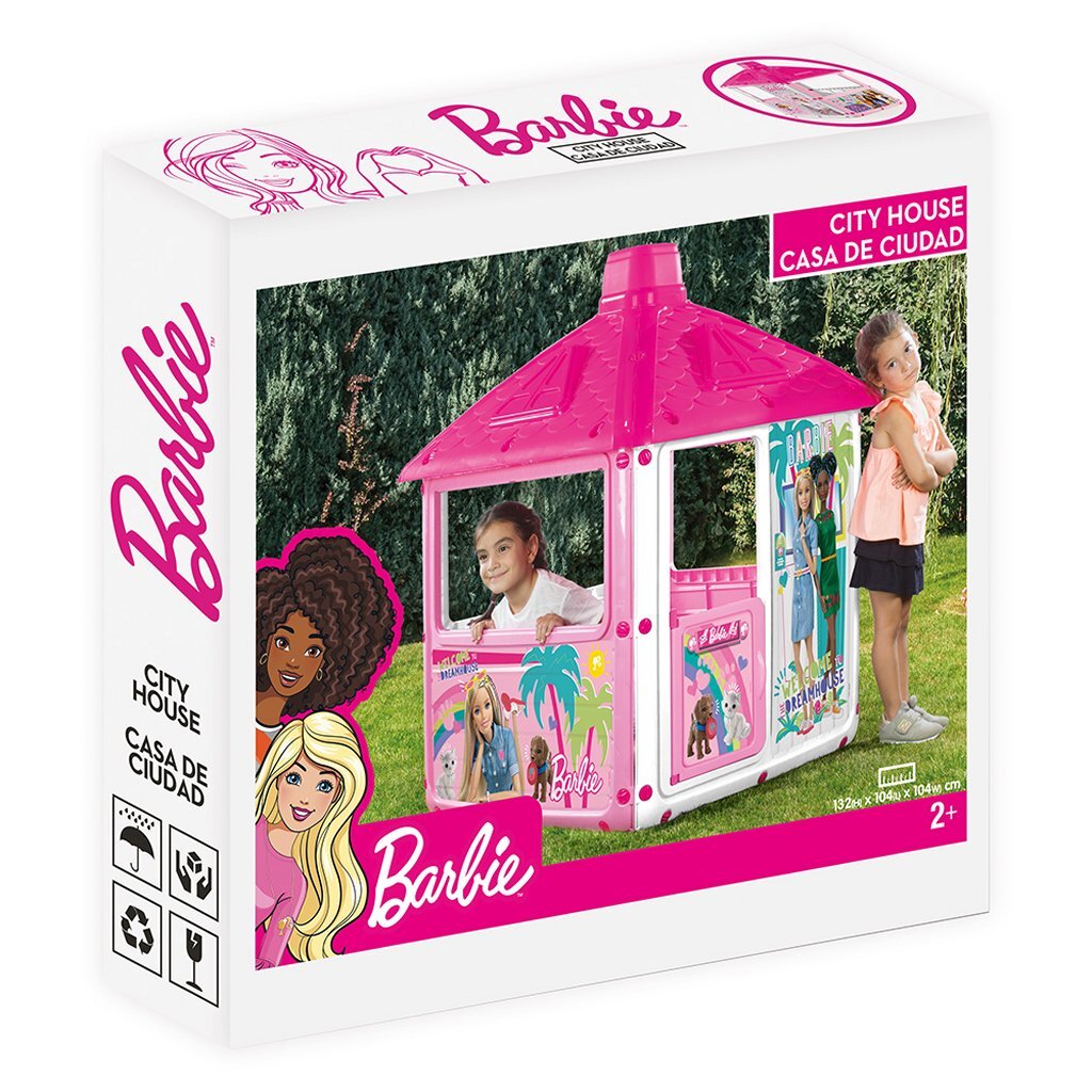 Barbie city speelhuis 132x104x104 cm roze wit