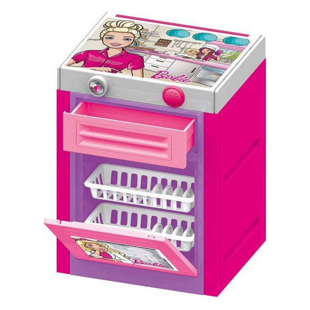 Dolu barbie vaatwasser + geluid roze