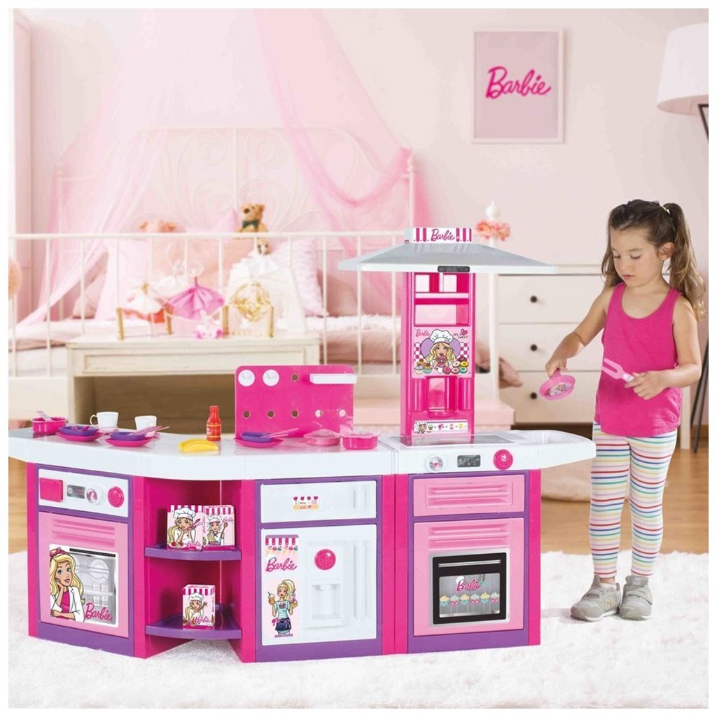 Dolu barbie speelkeuken + geluid roze