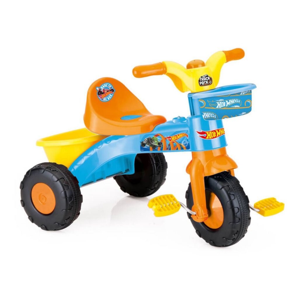 Dolu hot wheels driewieler blauw + geluid 50x64x46 cm oranje geel