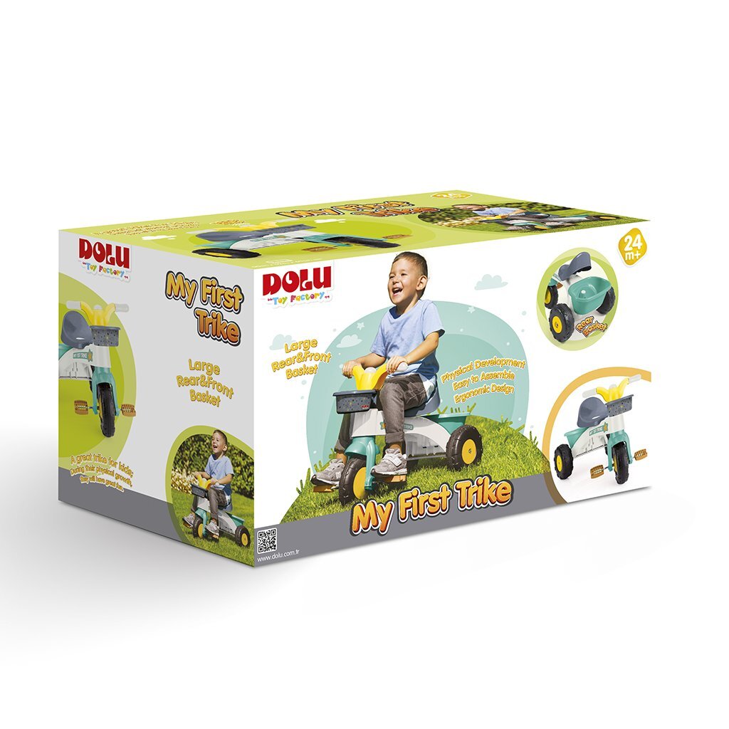 Dolu driewieler 70x47x70 cm groen geel wit grijs