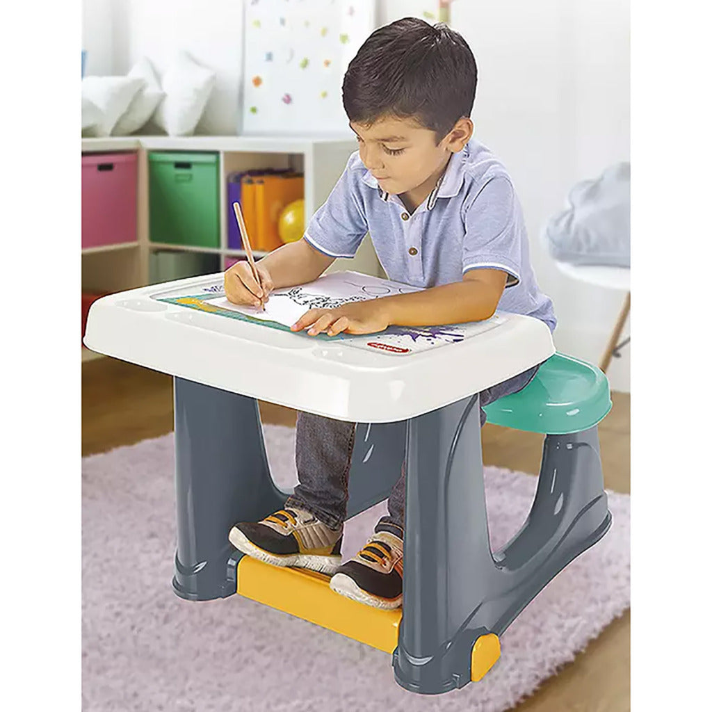 Dolu 2663 blauw bureau voor kinderen 50x77x57 grijs wit