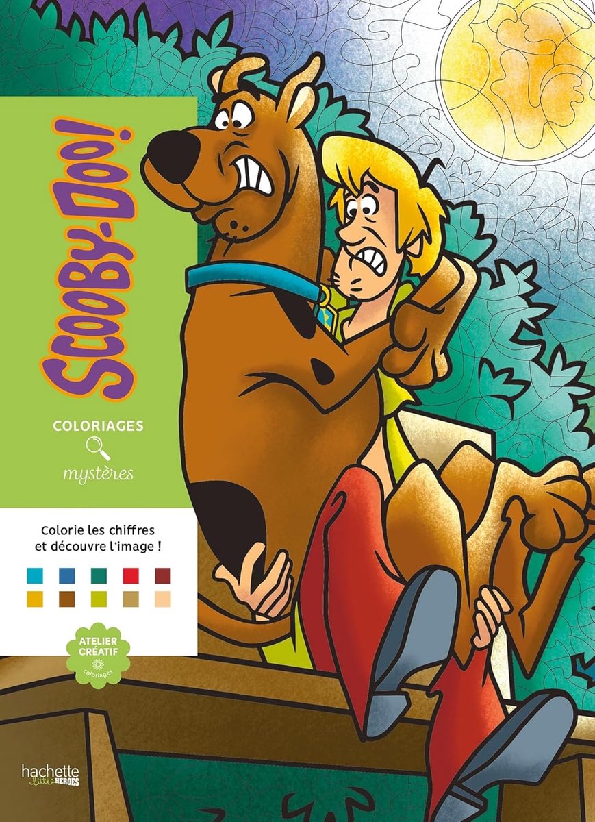 Hachette heroes coloriages mystères scooby doo - kleuren op nummer book