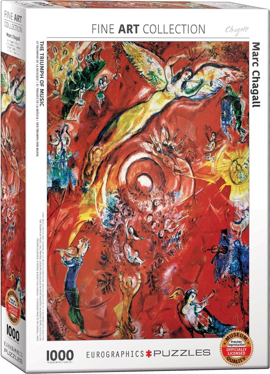 Eurographics puzzel marc chagall muziek 1000 stukjes legpuzzel.