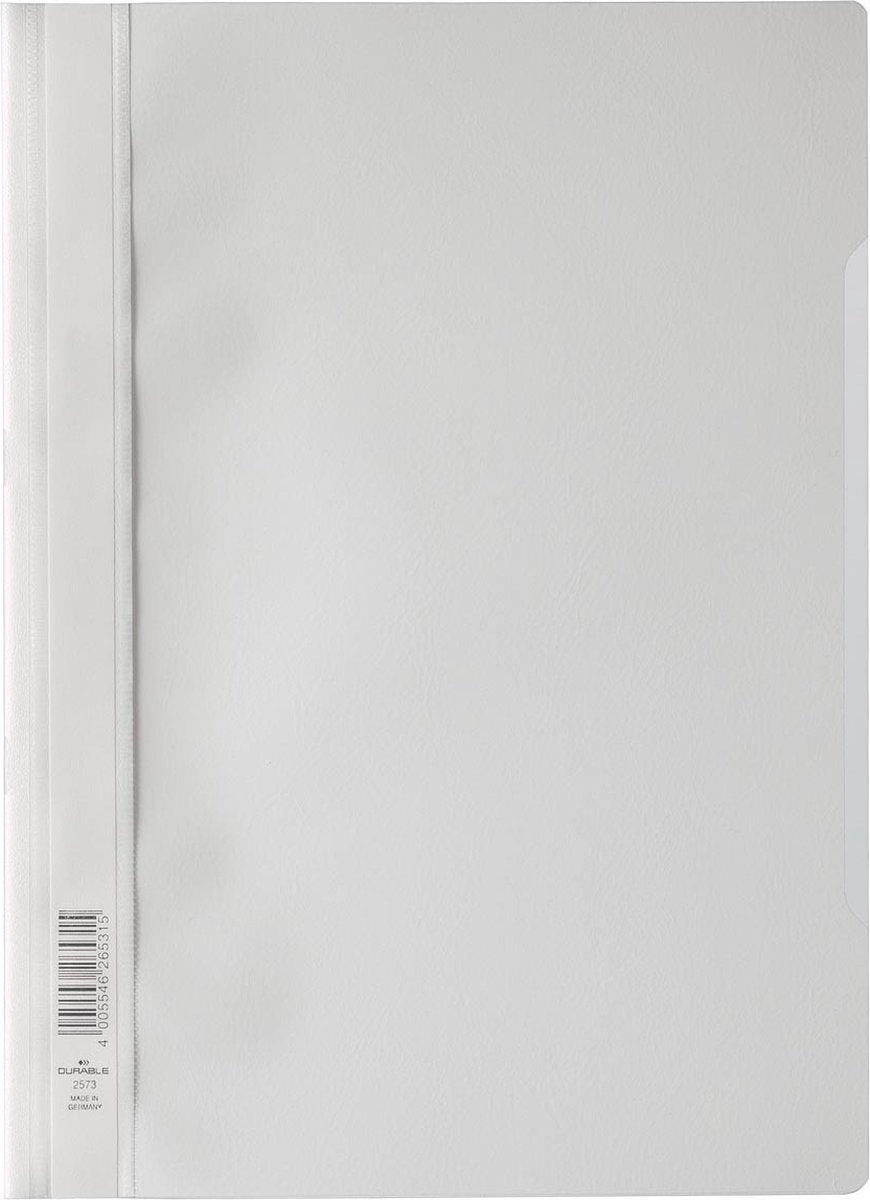 Durable snelhechtmap ft a4 wit 25 stuks