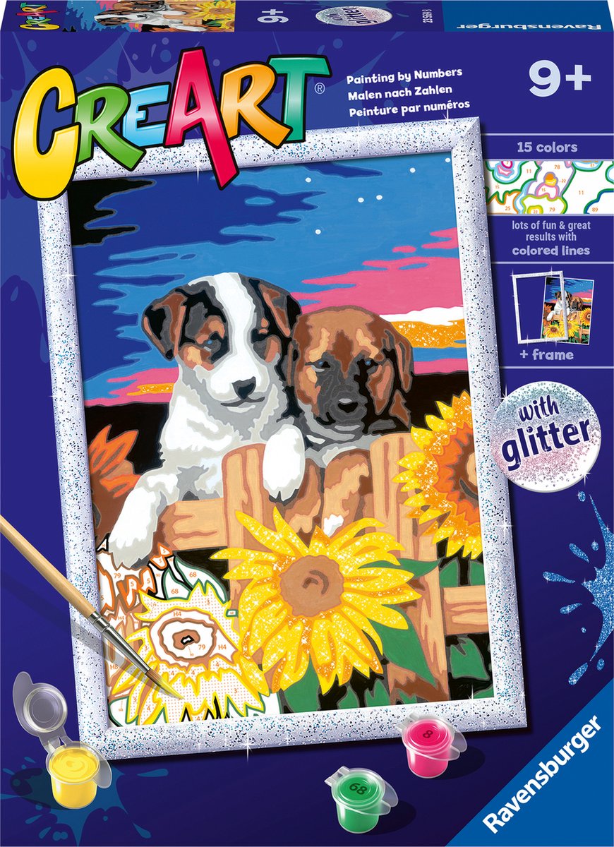 Ravensburger CreArt Sunset Paw-fection - Painting by Numbers for Kids