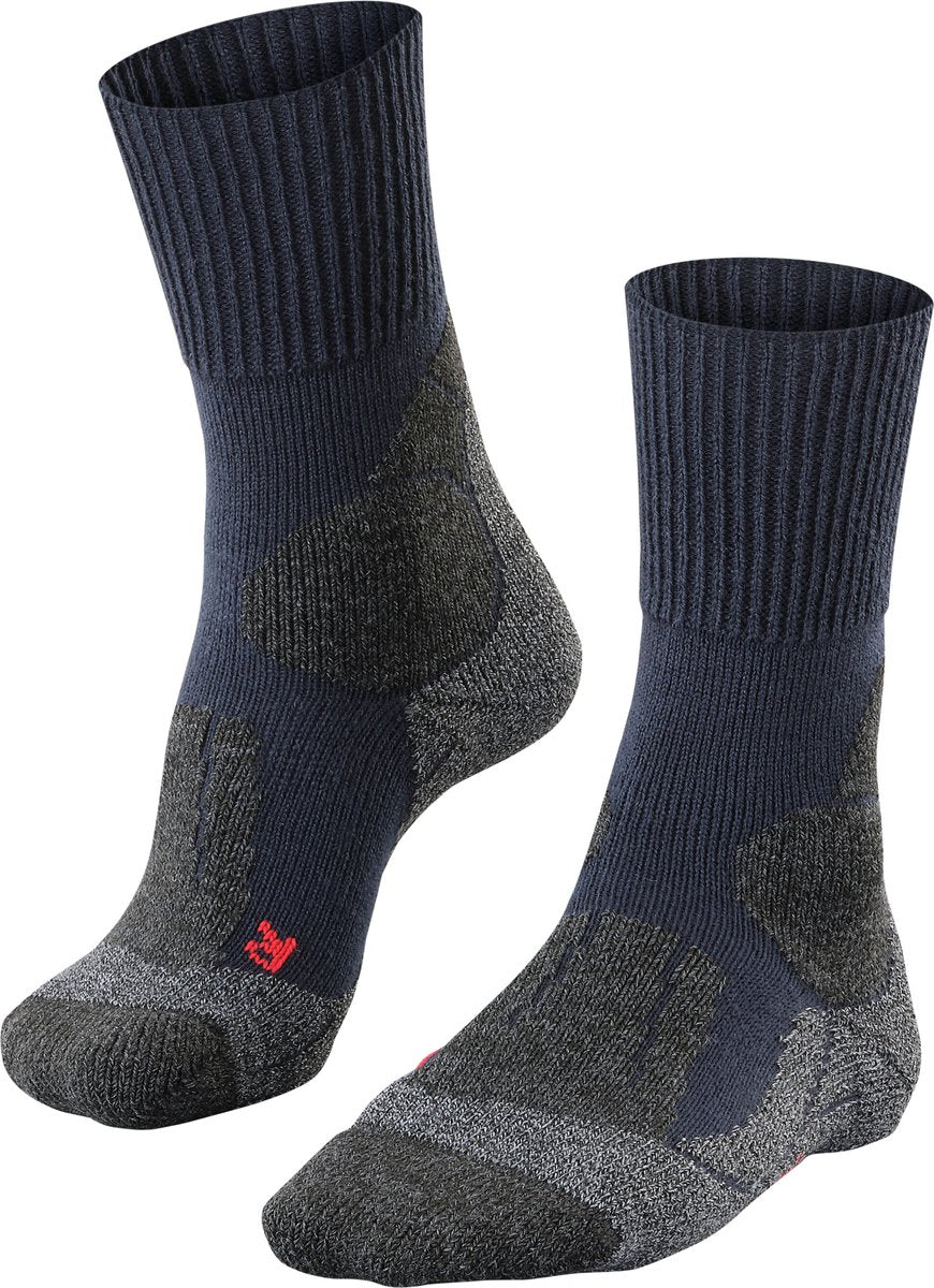 Falke tk1 anti-blaar dik wol functioneel materiaal wandelsokken heren blauw - maat 42-43