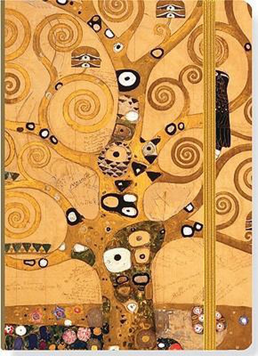 Peter pauper compacte notitieboek - tree of life - met elastieksluiting - 13x18 cm