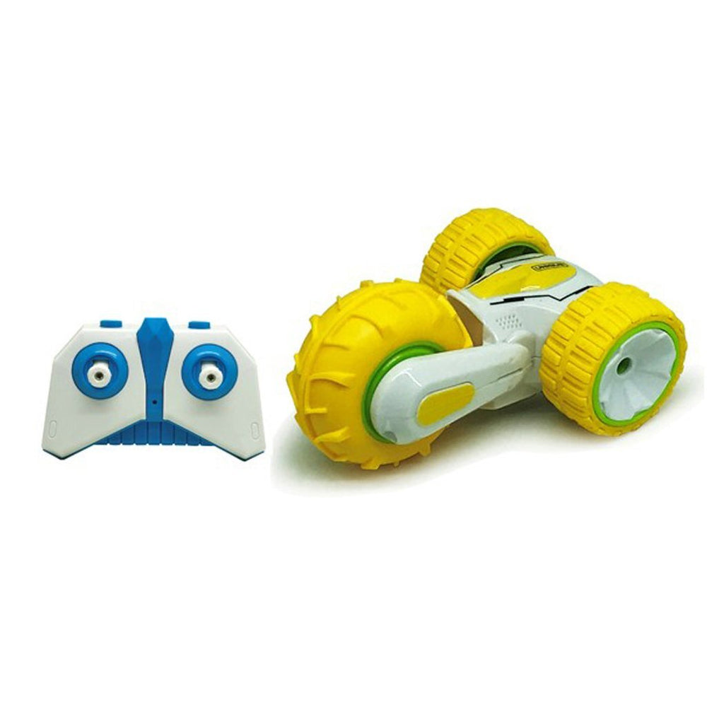 Basic sinovan rc mini cooi 360 graden stuntracer geel
