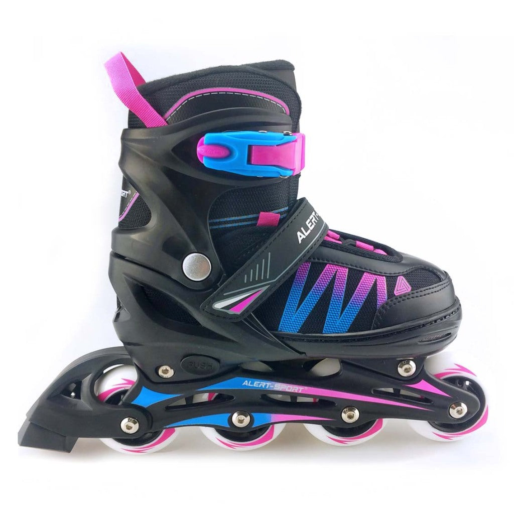 Alert inline skates maat 39-42 blauw roze zwart