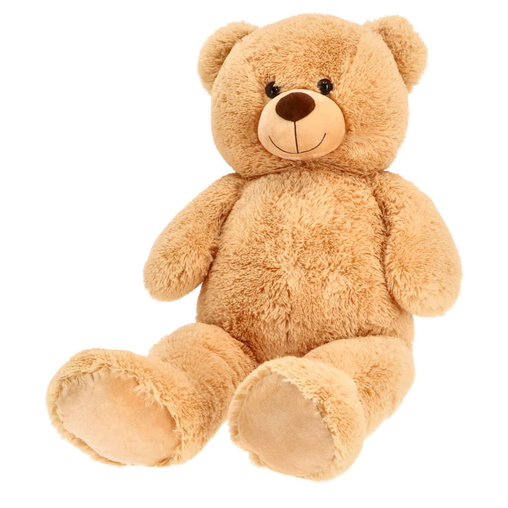 Pluchiez knuffel bier drinkend 100 cm lichtbruin