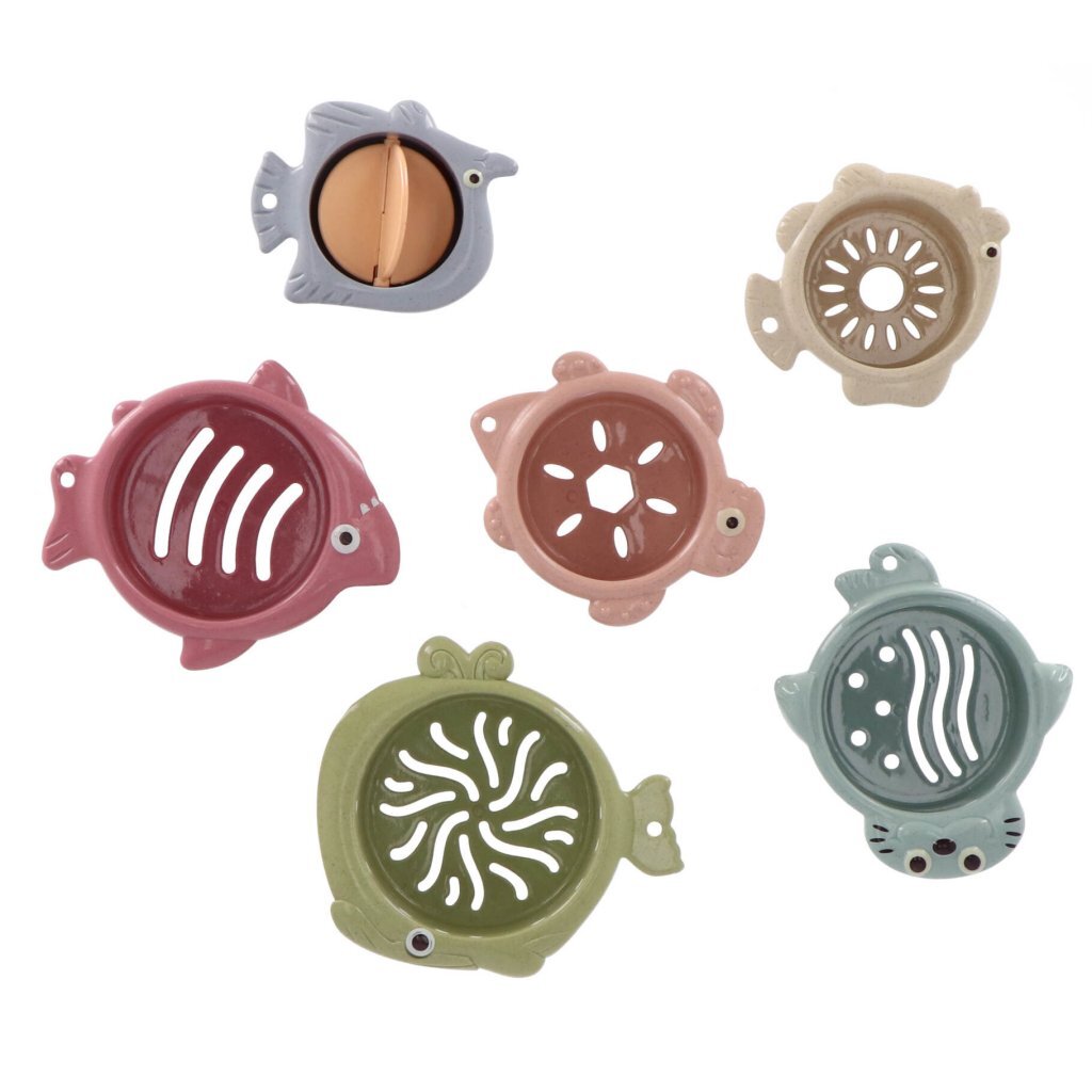 Jipy bioplastic stapel vormen badspeeltjes | 6 stuks