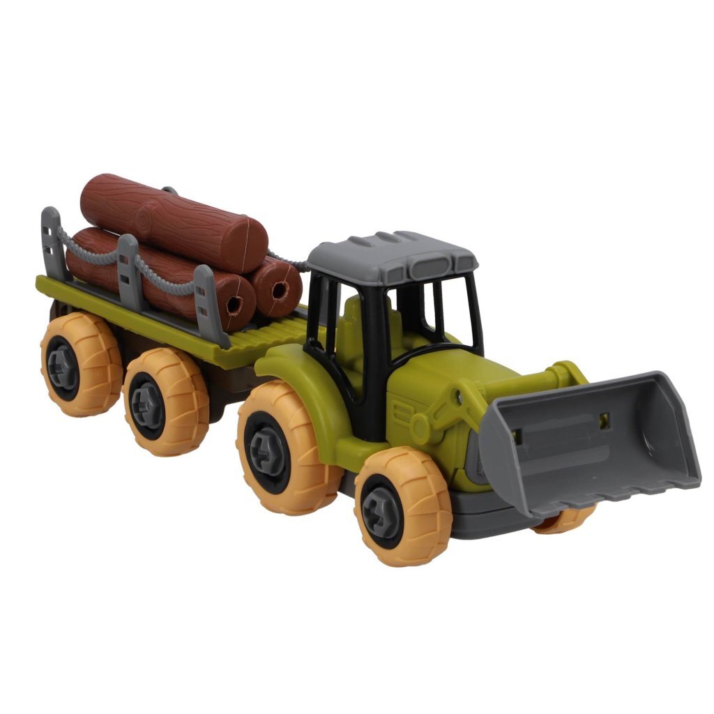 Landbouwtractor met aanhanger