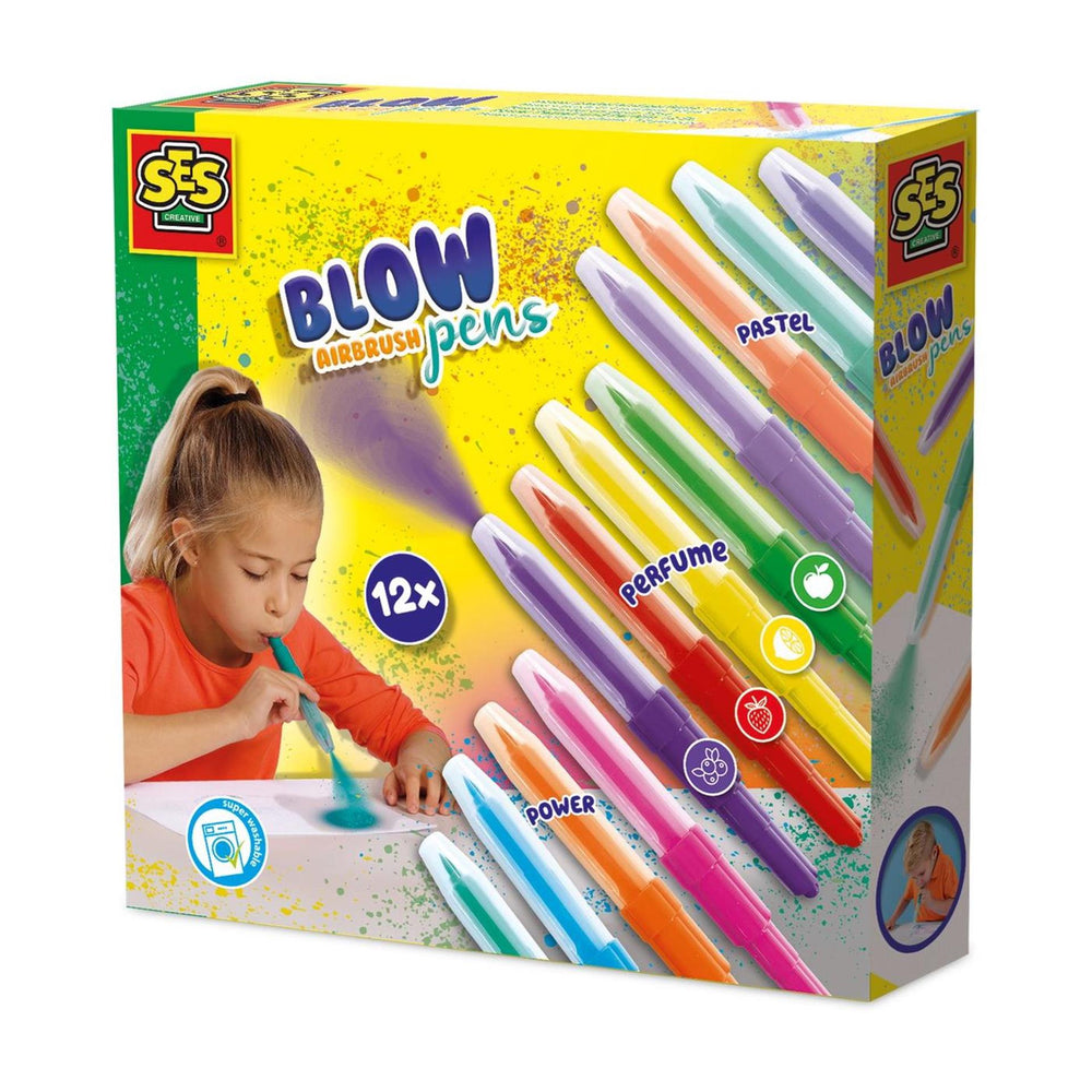 Ses blow airbrush pens - power pastel en geur 12st