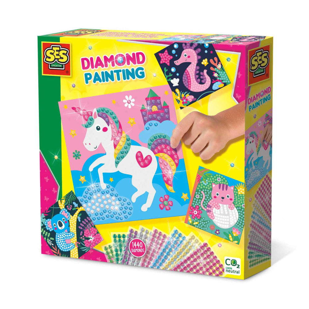 Ses diamond painting - vrolijke dieren
