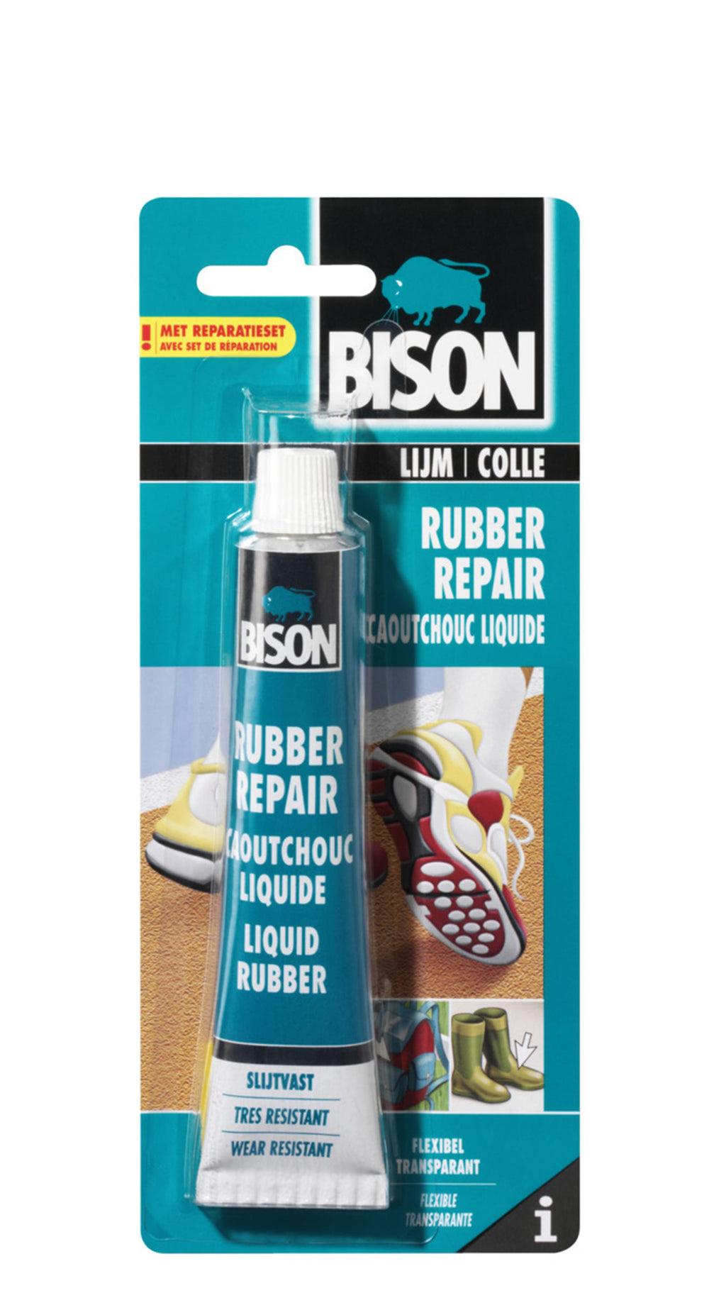 Bison rubber reparatie blister 50 ml