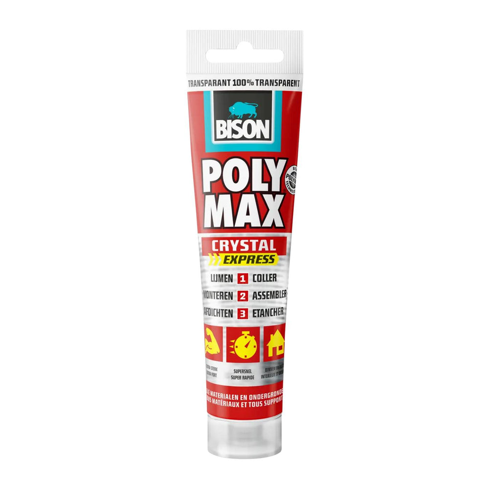 Bison Poly Max Crystal Express hangbuis 115 g transparant