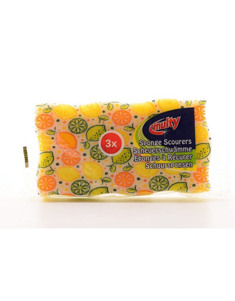 Multy schuurspons citroen 3 stuks