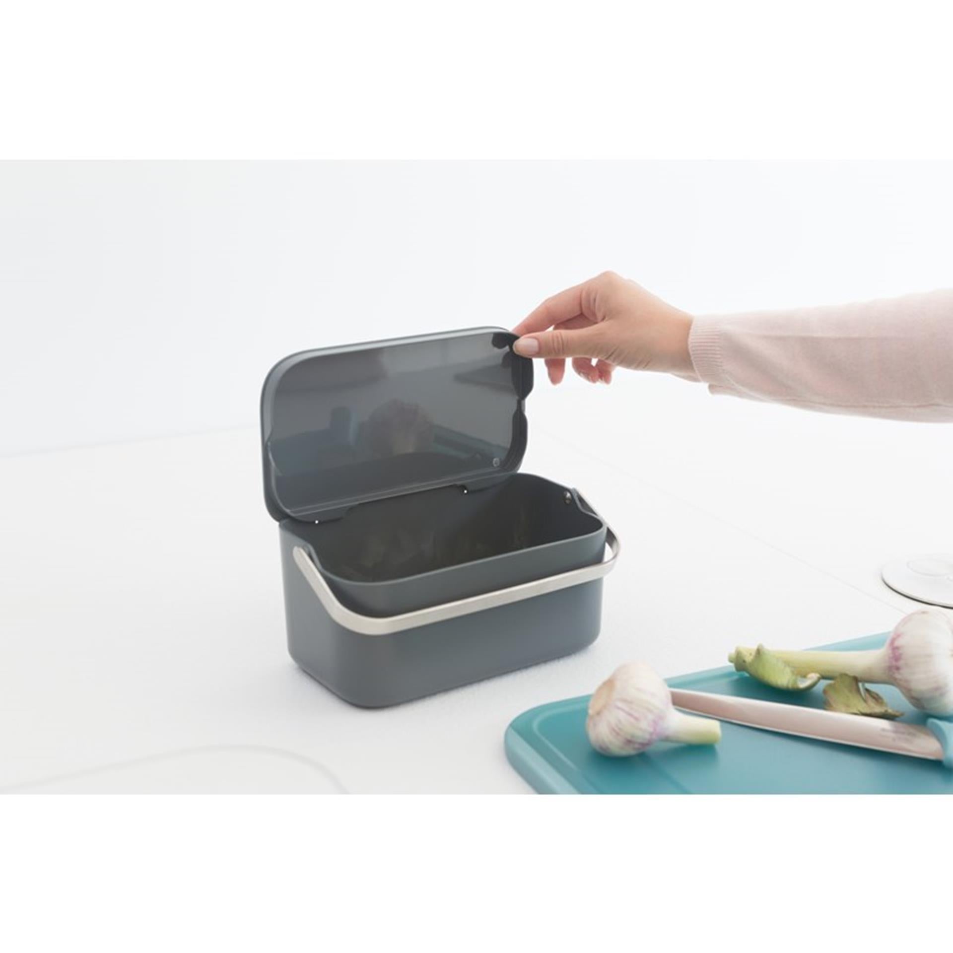 Brabantia aanrecht afvalbakje grijs