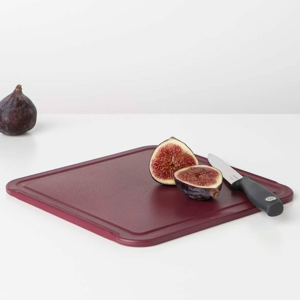 Brabantia snijplank medium smakelijk+ aubergine rood