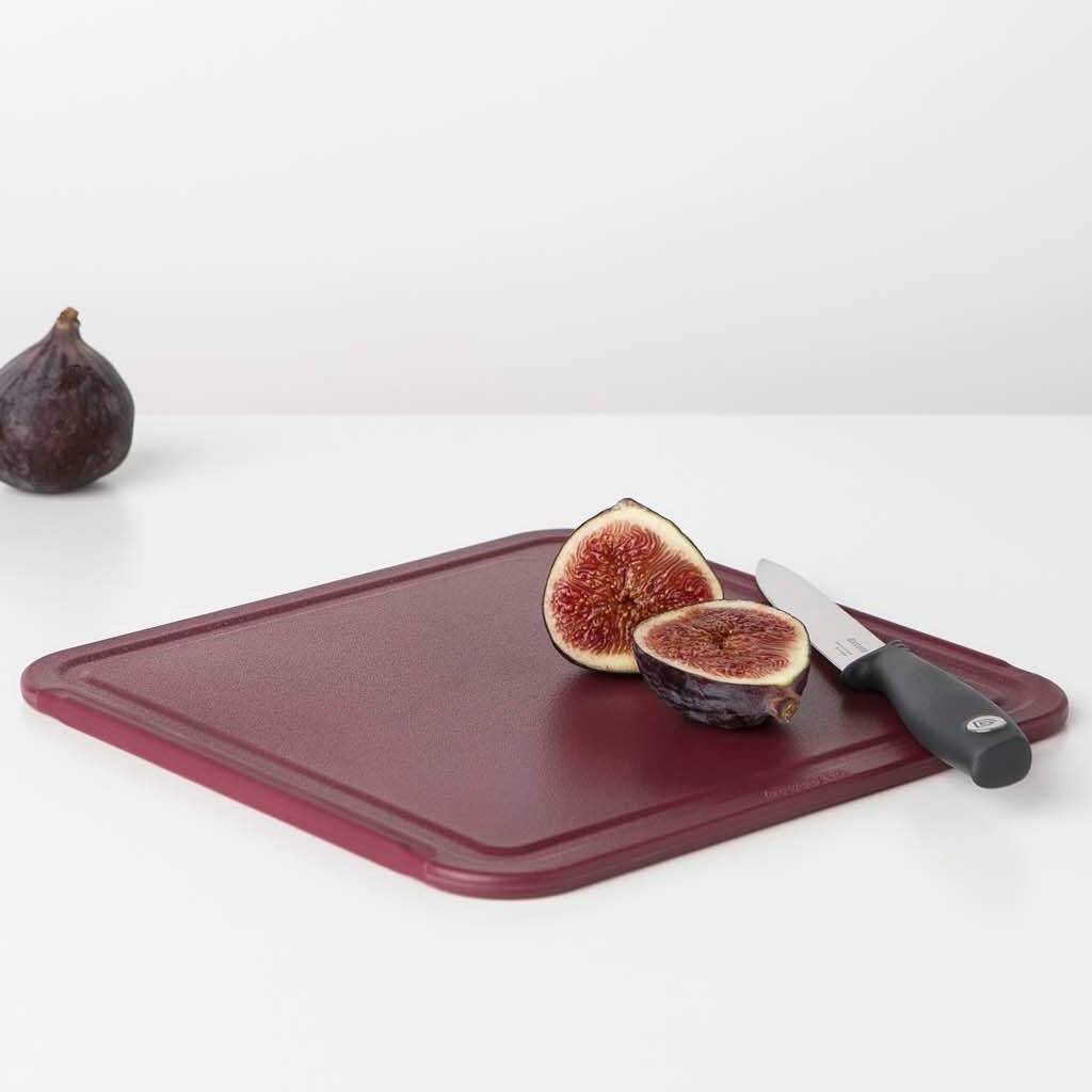 Brabantia snijplank medium smakelijk+ aubergine rood