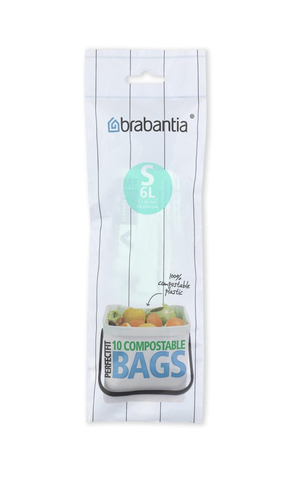 Brabantia perfectfit composteerbare 6 liter vuilniszakken s rol a 10 zakken