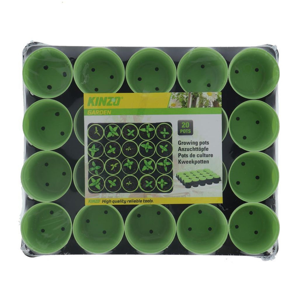 Kinzo kweekpotten met bakje 20 potjes