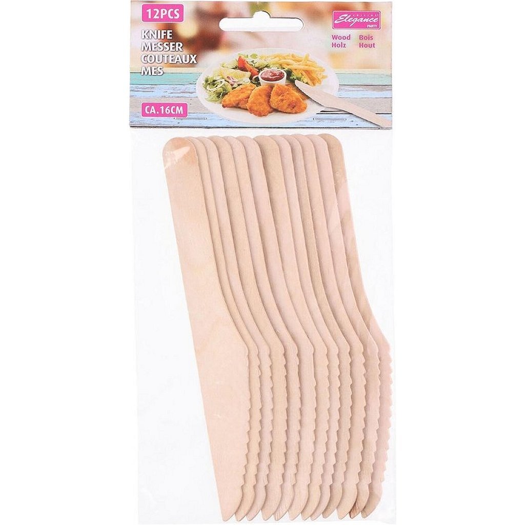 Keuken elegantie mes hout set12 16cm