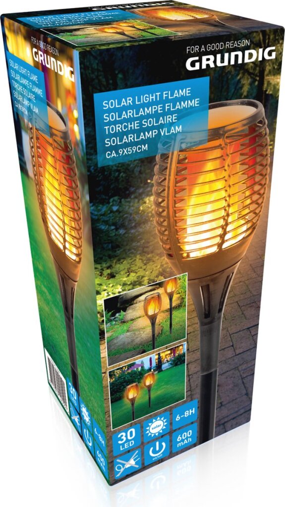 Grundig solarlamp vlam 30 led