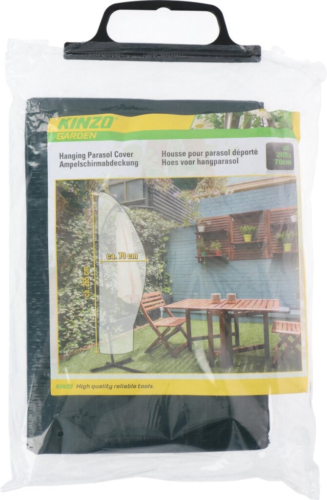 Kinzo tuinparasolhoes 265x70cm voor hangparasol polyester