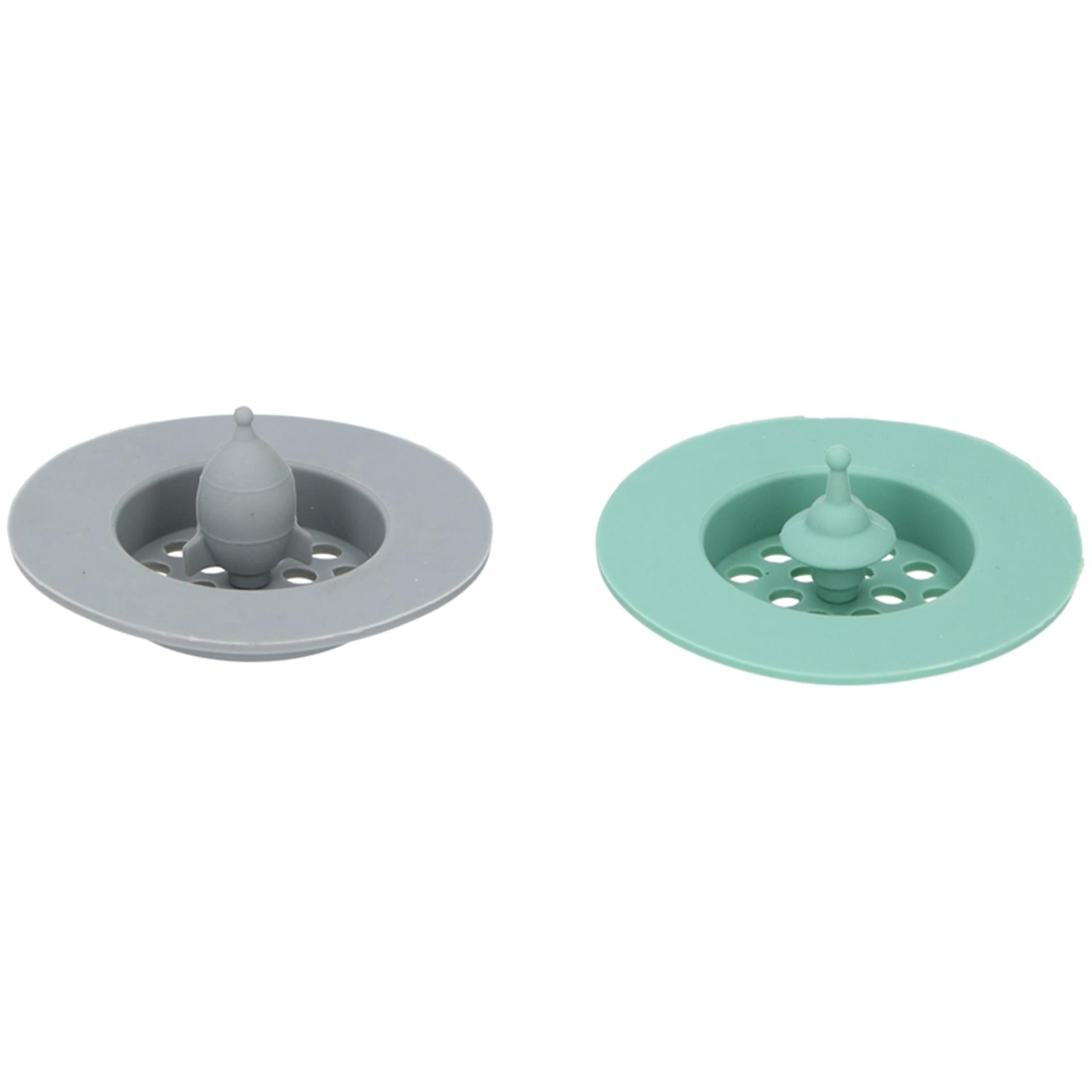 Cuisine elegantie gootsteenzeef 7 cm 2 stuks groen grijs