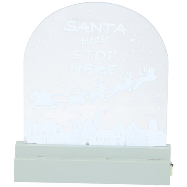 Grundig kerstschild led meerkleurig