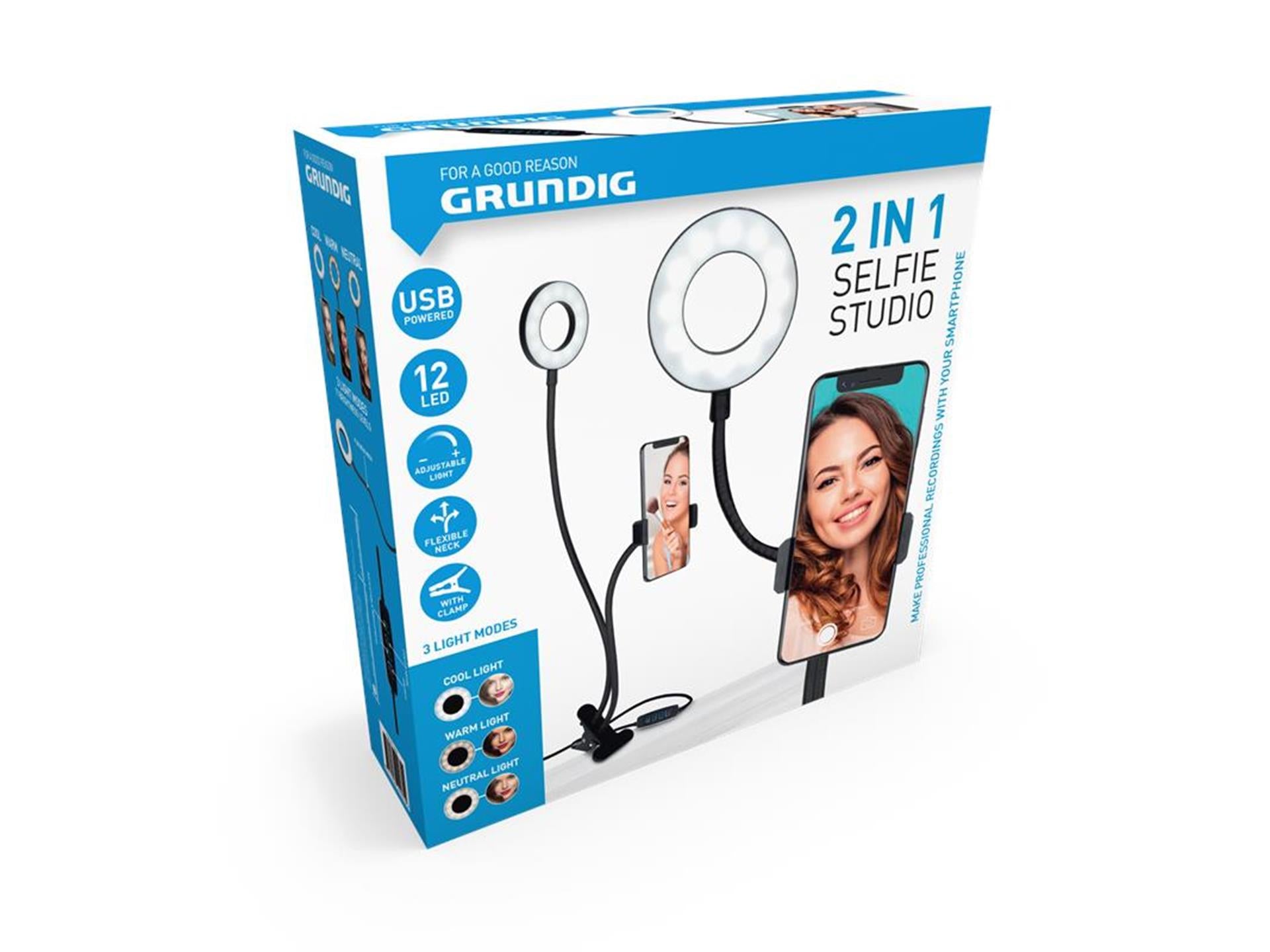 Grundig selfie studio 12led 2-in-1