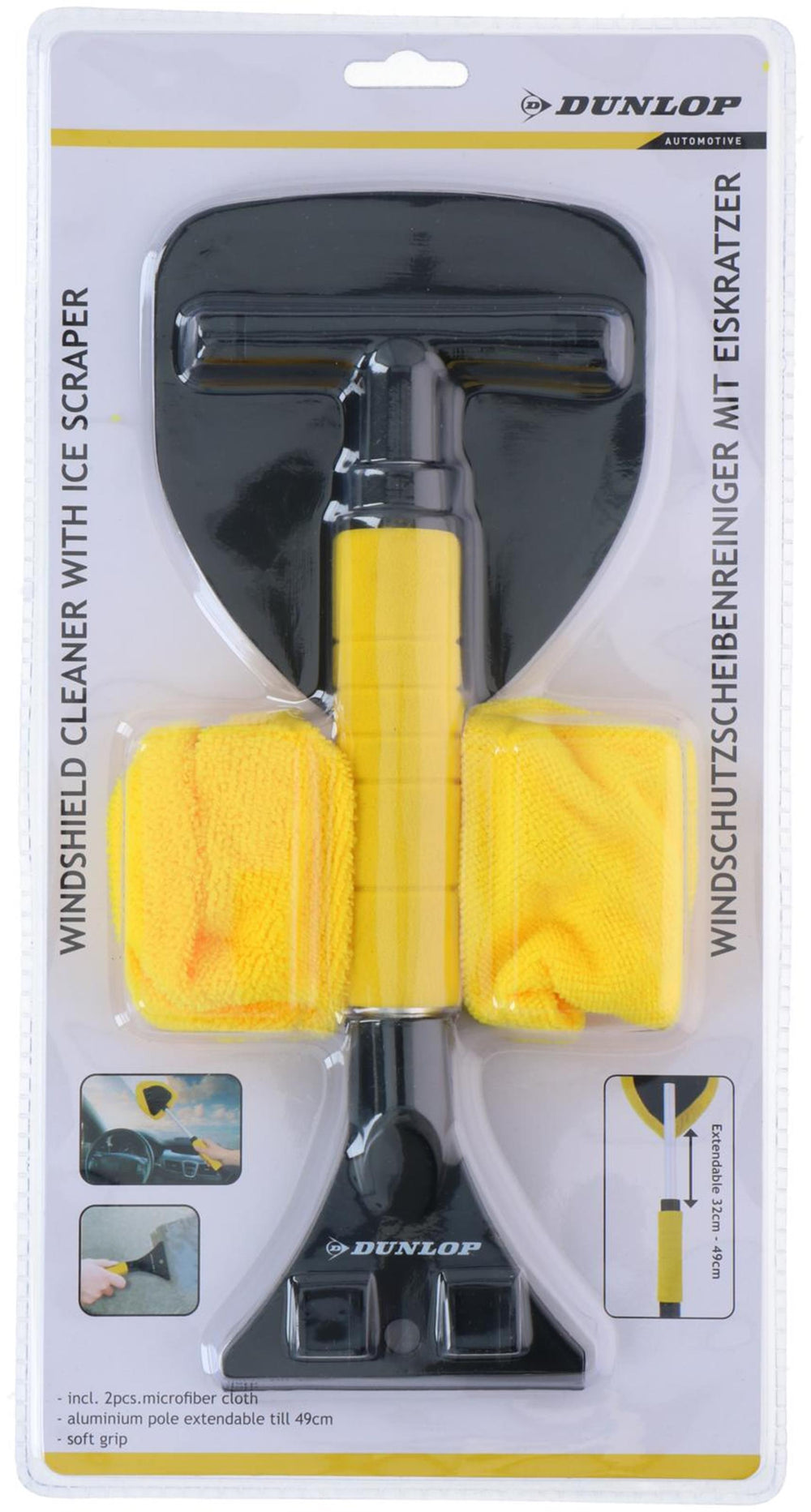 Dunlop ijskrabber met raamwisser 38x13,5cm