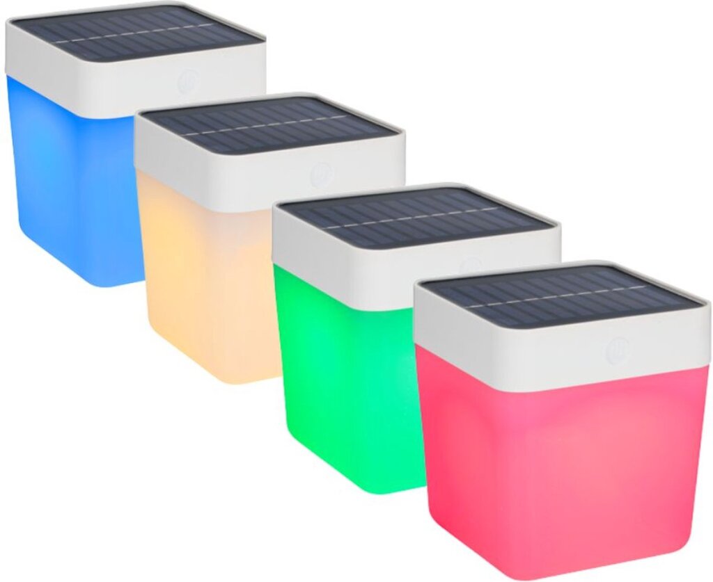 Grundig solarlamp tuinverlichting op zonne-energie wit oranje blauw groen licht tot 8 uur licht