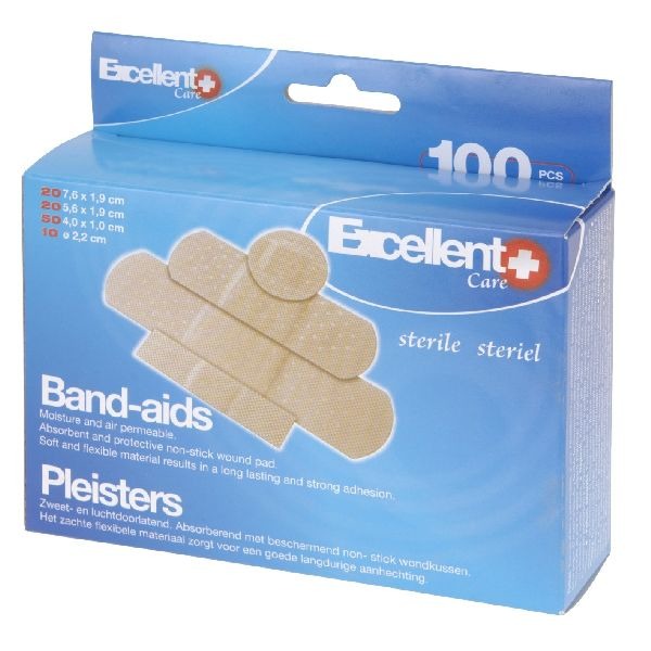 Basispleisters 100 stuks 4 maten