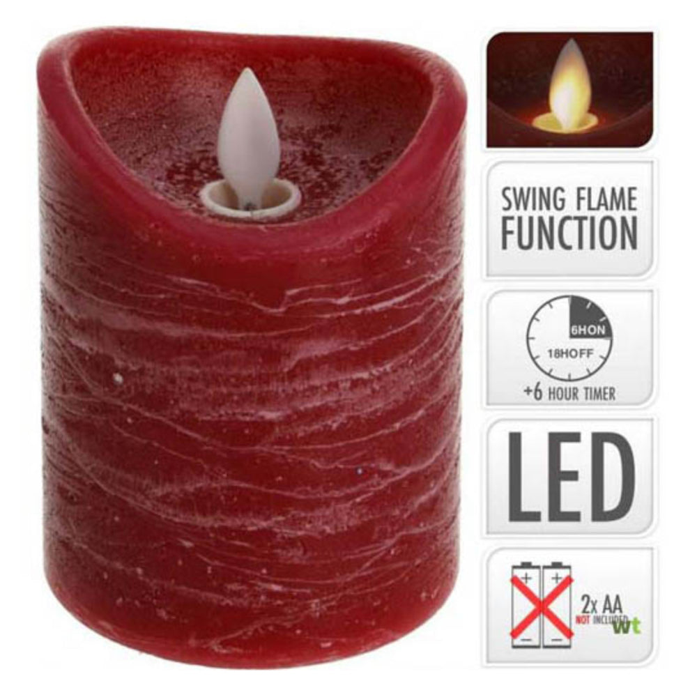 CT Ledkaars Dansvlam Rood + Timer