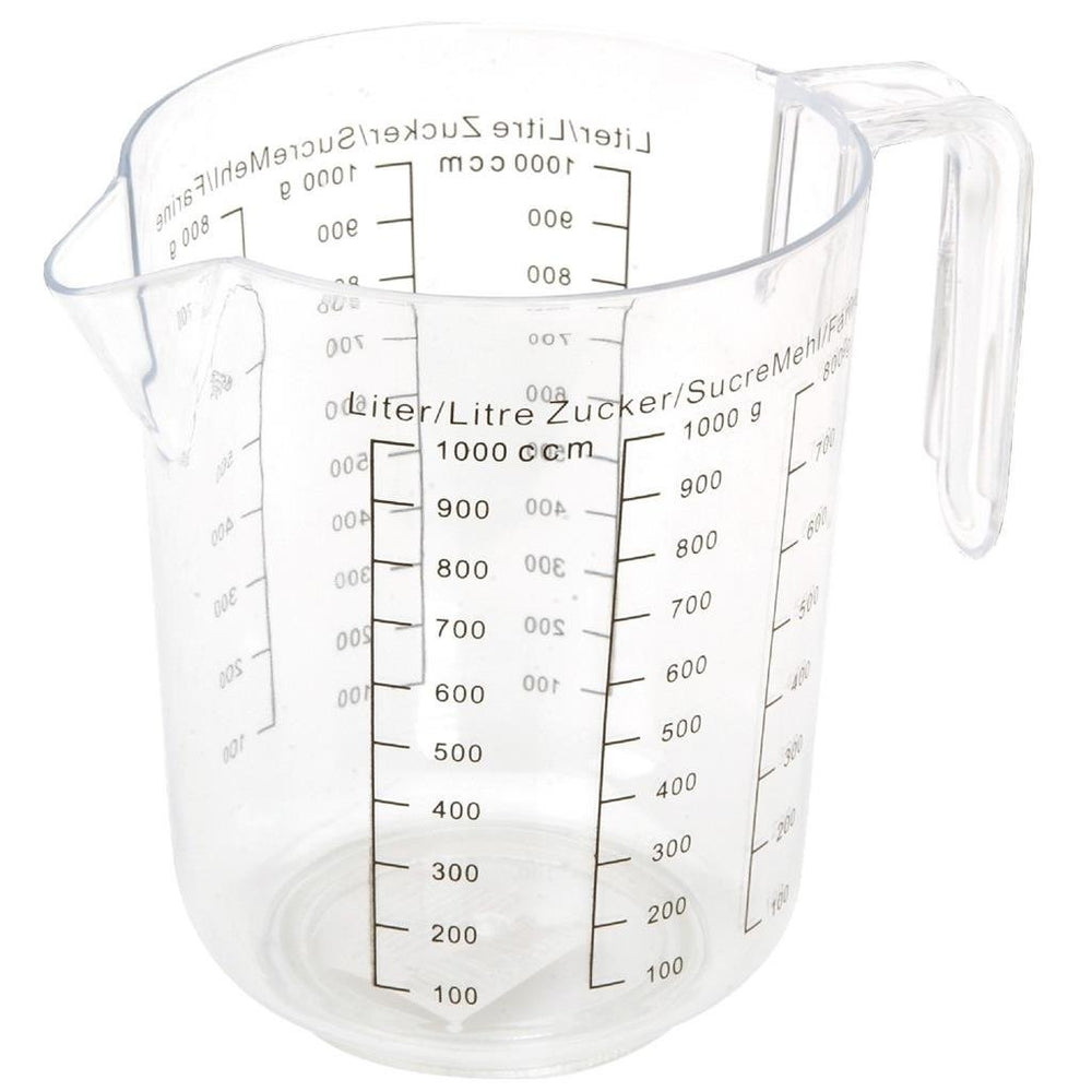 Basis transparante maatbeker 1l