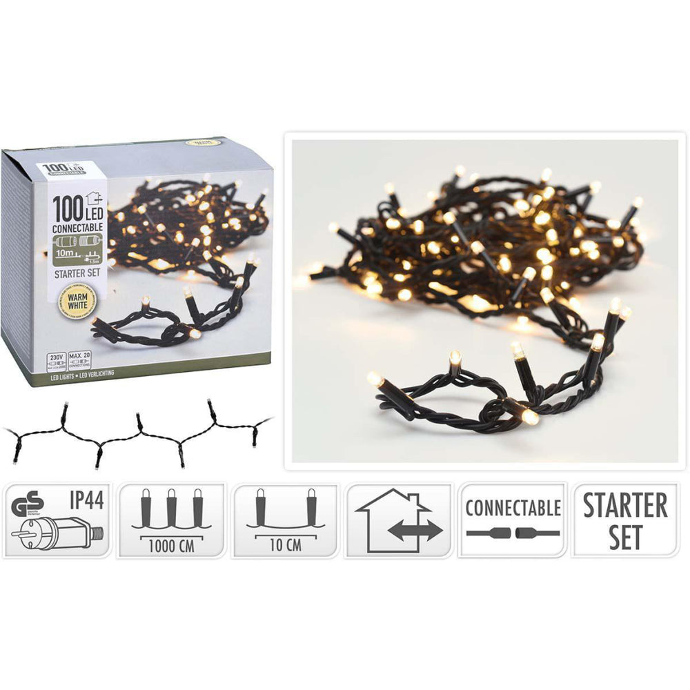 Sia koppelbare kerstverlichting starterset 100 leds 10m ip44