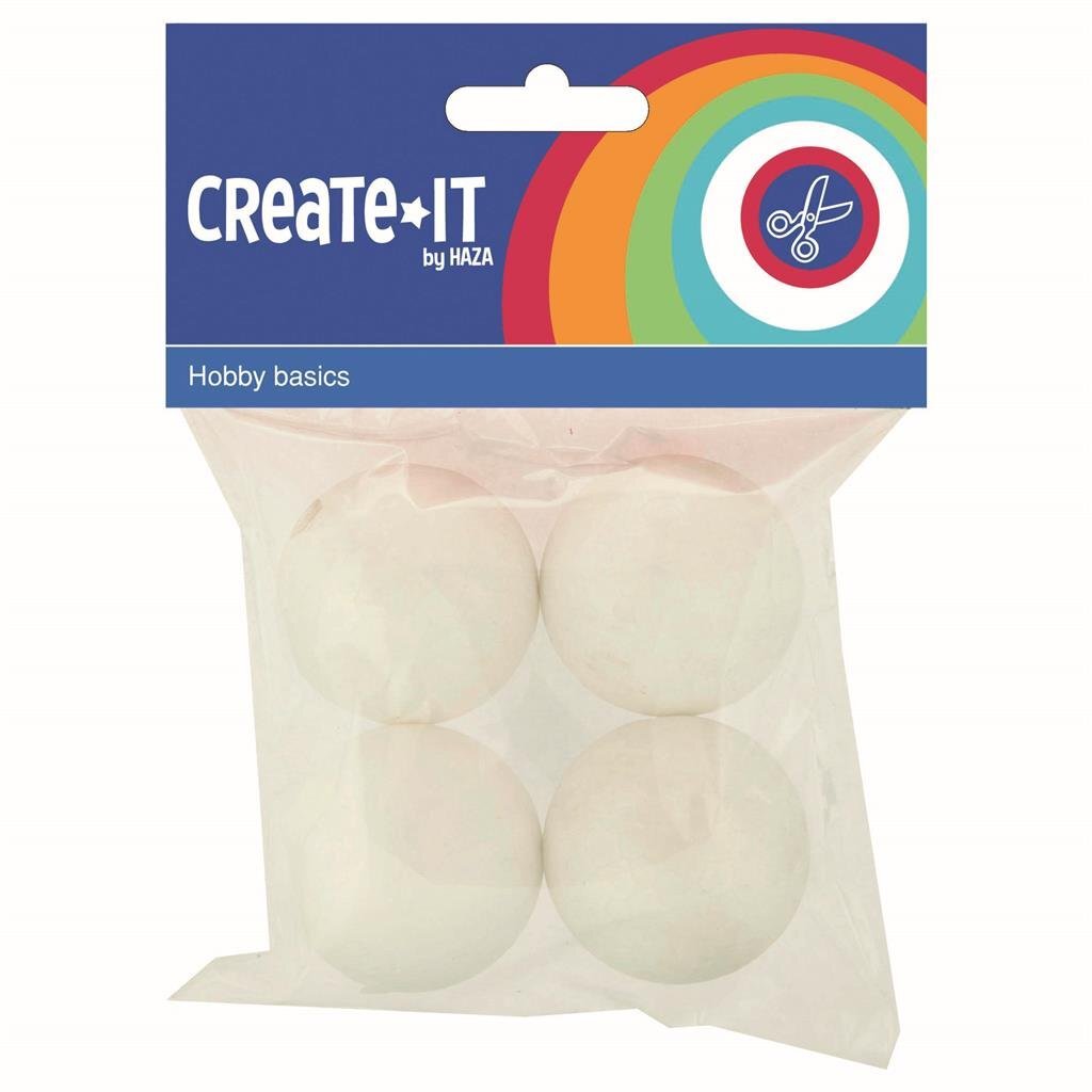 Create it piepschuim bollen 4,5 cm 4 stuks