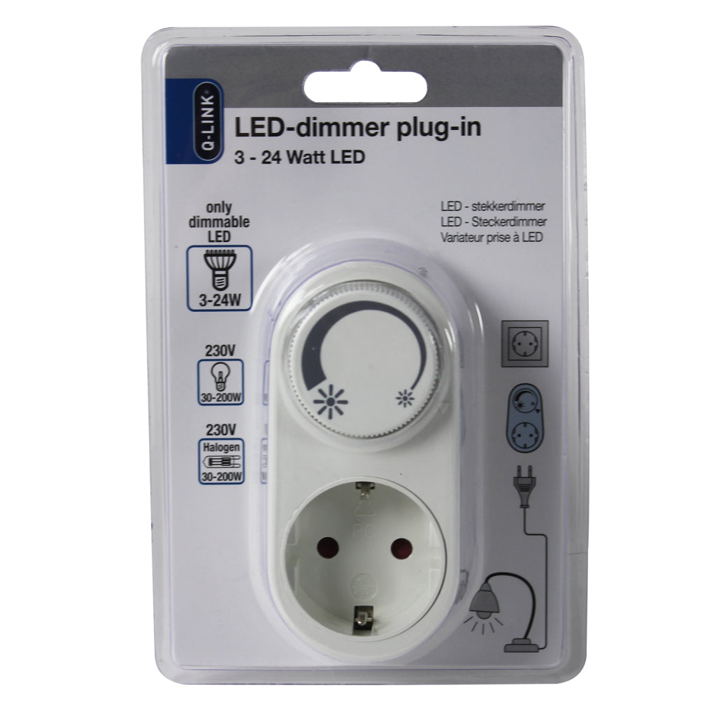 Q-link universele stekkerdimmer led 3-24w
