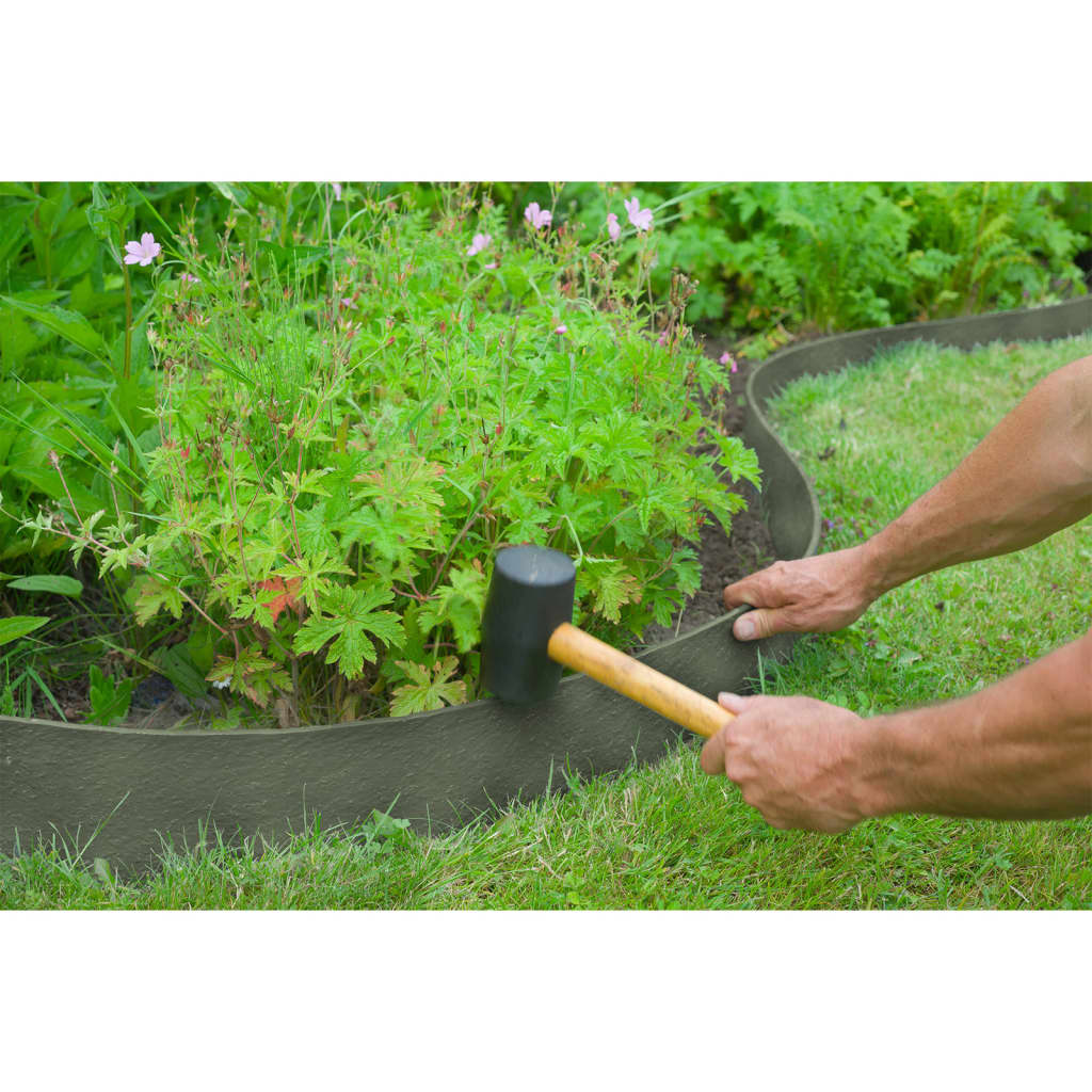 Natuur tuinrand getextureerd 0,12x24 m 5 mm grijs