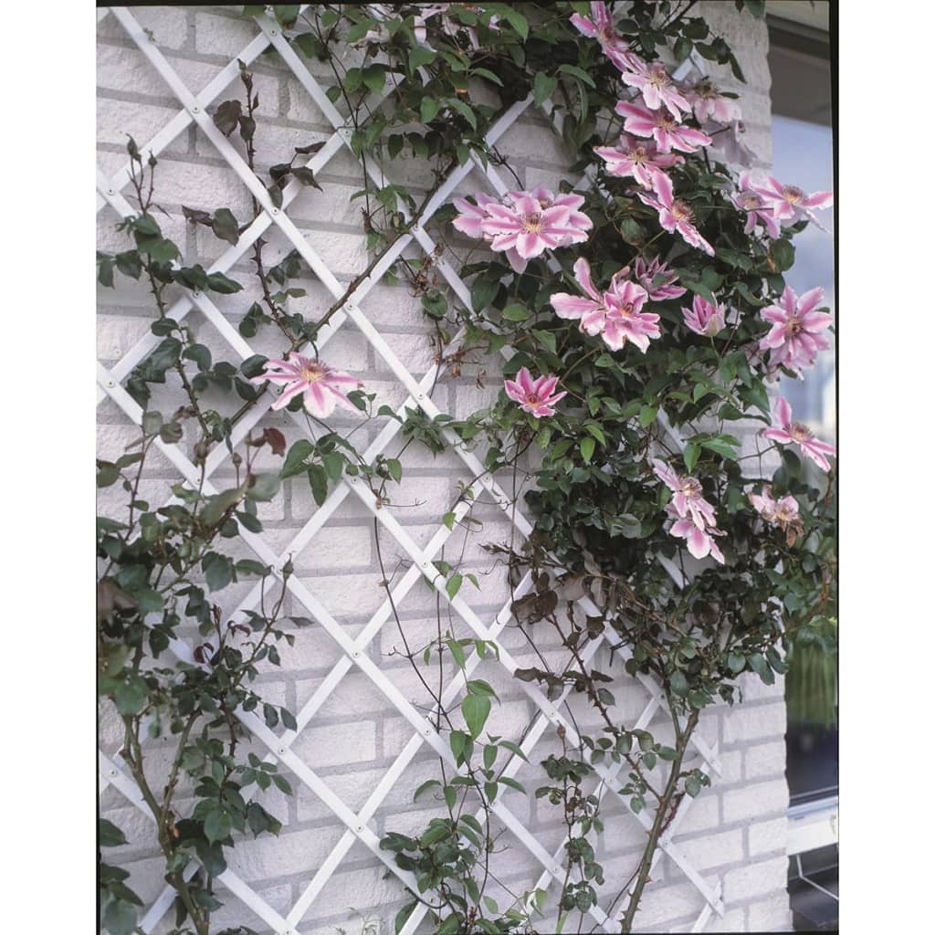 Natuur tuinlatwerk 50x150 cm pvc wit 6040701