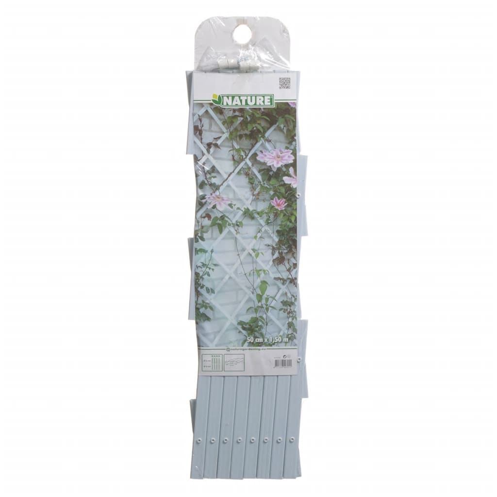 Natuur tuinlatwerk 50x150 cm pvc wit 6040701